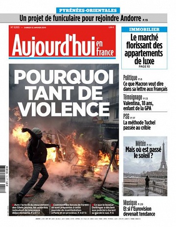 Aujourd’hui en France du Samedi 12 Janvier 2019