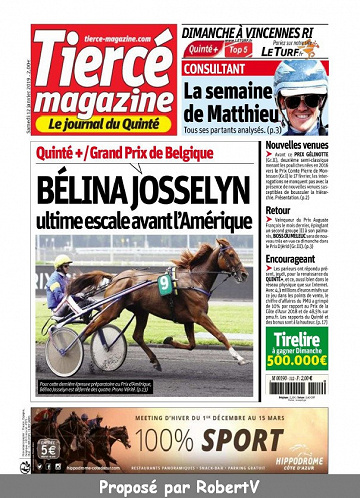 Tiercé Magazine - Samedi 12 Janvier 2019