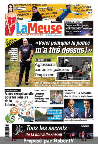 La Meuse (2 éditions) - Samedi 12 Janvier 2019