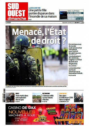 Sud Ouest Dimanche - Landes - Dimanche 13 Janvier 2019