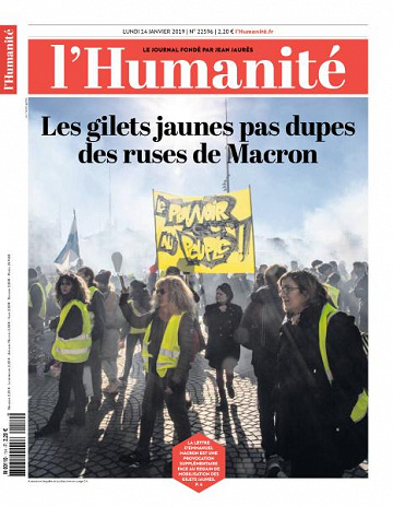 L’Humanite du Lundi 14 Janvier 2019
