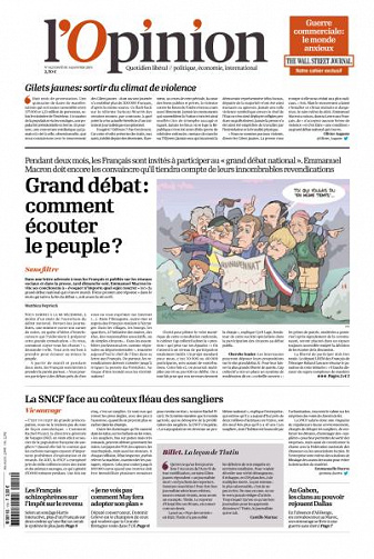 L’Opinion du Lundi 14 Janvier 2019