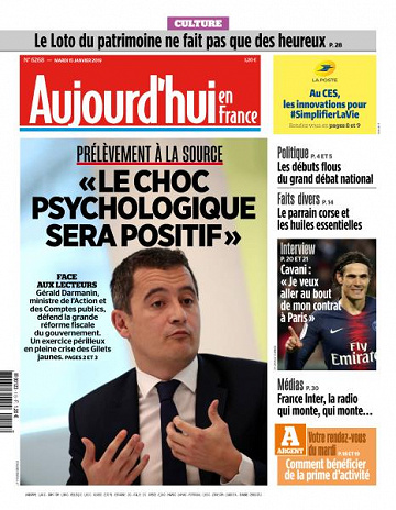 Aujourd’hui en France du Mardi 15 Janvier 2019