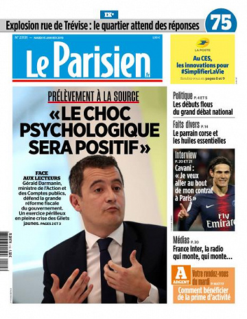 Le Parisien du Mardi 15 Janvier 2019