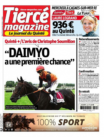 Tiercé Magazine - Mardi 15 Janvier 2019