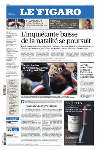 Le Figaro du Mercredi 16 Janvier 2019
