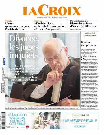 La Croix du Mercredi 16 Janvier 2019