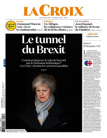 La Croix du Jeudi 17 Janvier 2019