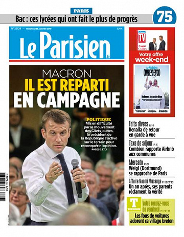 Le Parisien du Vendredi 18 Janvier 2019