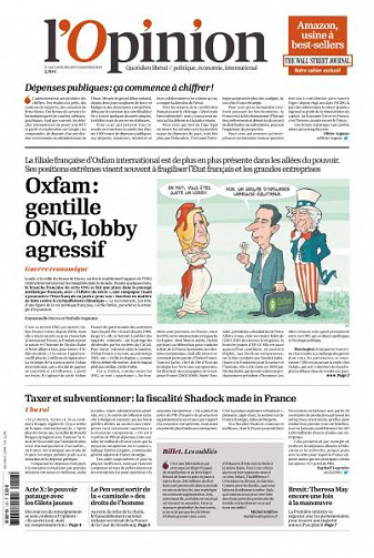 L’Opinion du Vendredi 18 et Samedi 19 Janvier 2019