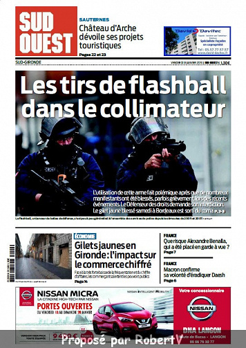 Sud Ouest Sud-Gironde - Vendredi 18 Janvier 2019