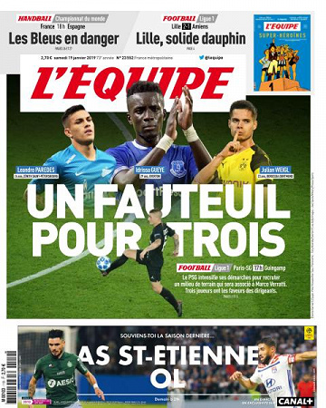 L’equipe du Samedi 19 Janvier 2019