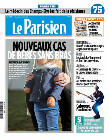 Le Parisien du Lundi 21 Janvier 2019
