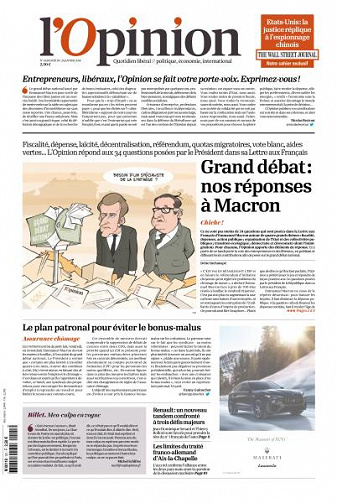 L’Opinion du Lundi 21 Janvier 2019
