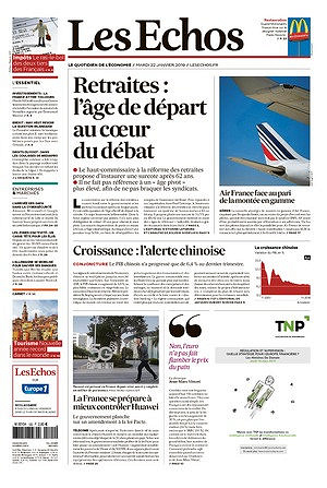 Les Echos du Mardi 22 Janvier 2019