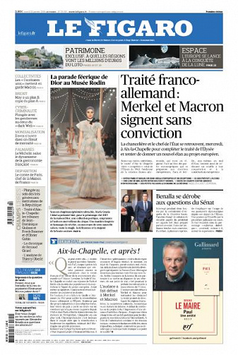Le Figaro du Mardi 22 Janvier 2019