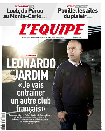 L’equipe du Mardi 22 Janvier 2019