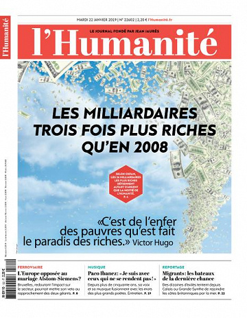 L’Humanite du Mardi 22 Janvier 2019