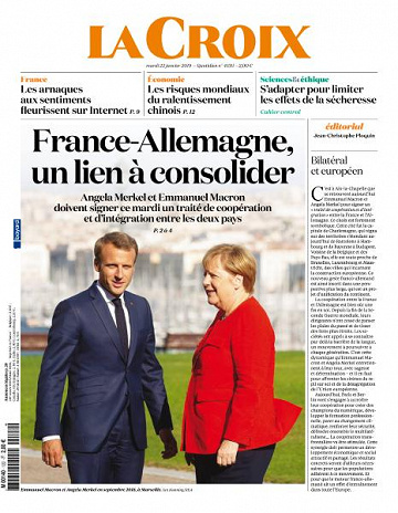 La Croix du Mardi 22 Janvier 2019