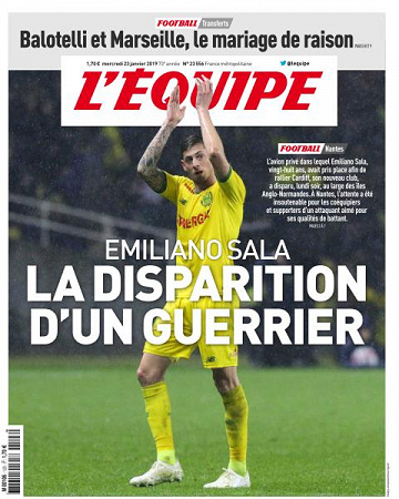 L’equipe du Mercredi 23 Janvier 2019