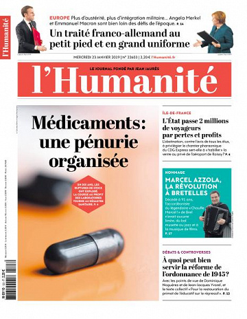 L’Humanite du Mercredi 23 Janvier 2019
