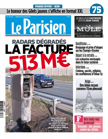 Le Parisien du Mercredi 23 Janvier 2019