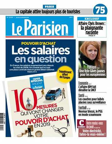 Le Parisien du Jeudi 24 Janvier 2019