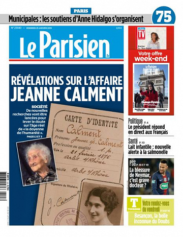 Le Parisien du Vendredi 25 Janvier 2019