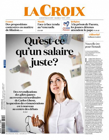 La Croix du Vendredi 25 Janvier 2019