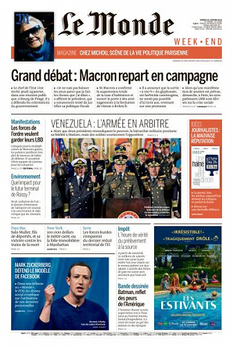 Le Monde du Samedi 26 Janvier 2019