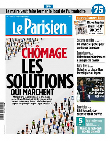 Le Parisien du Lundi 28 Janvier 2019