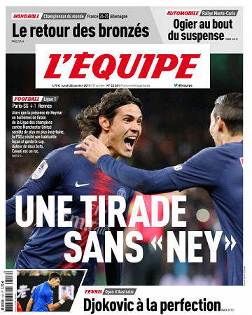 L’equipe du Lundi 28 Janvier 2019