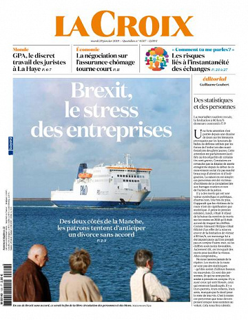 La Croix du Mardi 29 Janvier 2019
