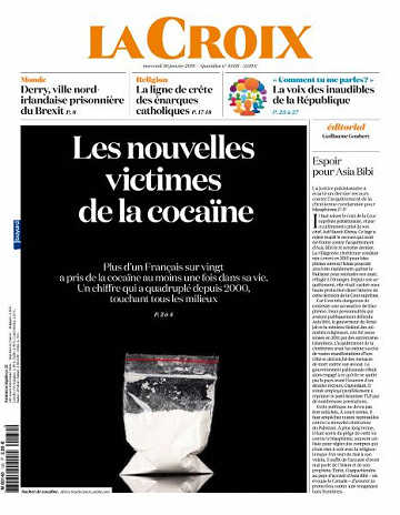 La Croix du Mercredi 30 Janvier 2019