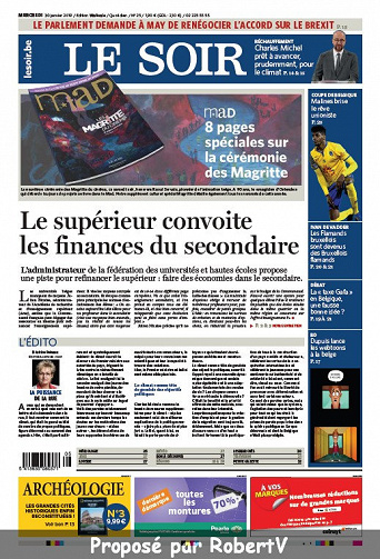 Le Soir - Mercredi 30 Janvier 2019