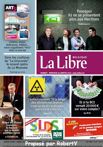 La Libre Belgique - Mercredi 30 Janvier 2019