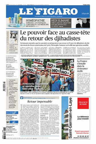 Le Figaro du Jeudi 31 Janvier 2019