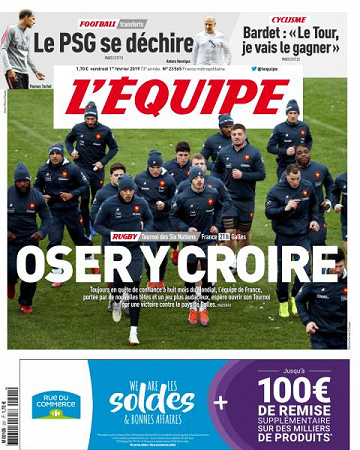 L’equipe du Vendredi 1er Février 2019