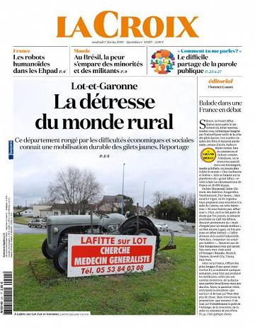 La Croix du Vendredi 1er Février 2019