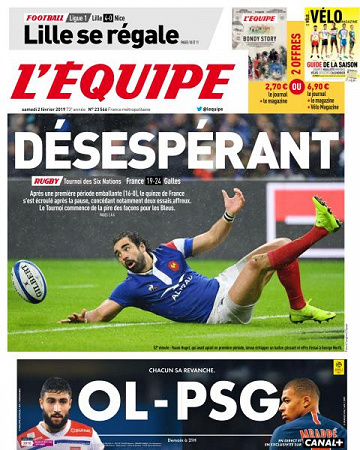 L’equipe du Samedi 2 Février 2019