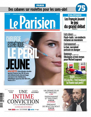 Le Parisien du Samedi 2 Février 2019