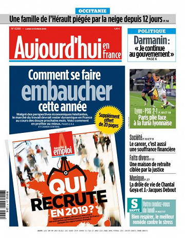 Aujourd’hui en France du Lundi 4 Février 2019