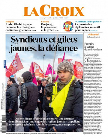 La Croix du Mardi 5 Février 2019