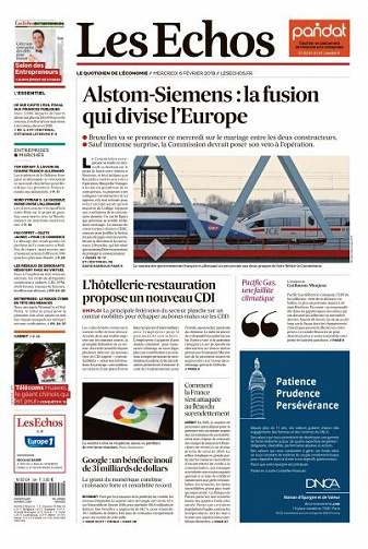 Les Echos du Mercredi 6 Février 2019
