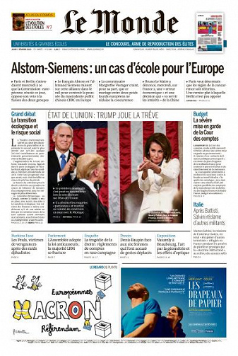 Le Monde du Jeudi 7 Février 2019