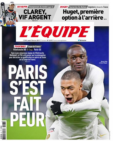 L’equipe du Jeudi 7 Février 2019
