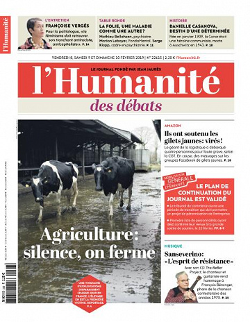 L’Humanite du Vendredi 8 et Dimanche 10 Février 2019