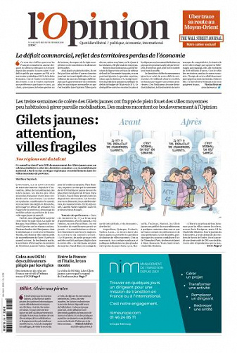 L’Opinion du Vendredi 8 et Samedi 9 Février 2019