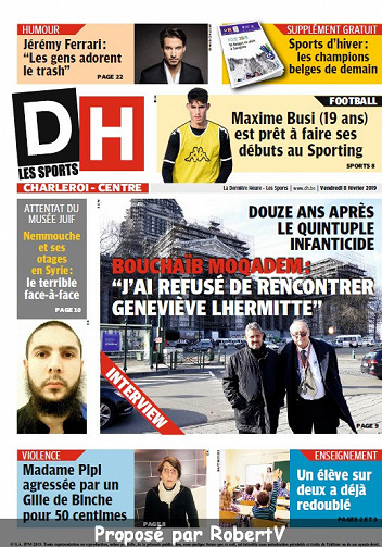 La Dernière Heure (3 éditions) - Vendredi 8 Février 2019