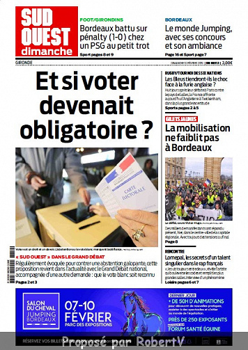 Sud Ouest Dimanche - Gironde - Dimanche 10 Février 2019